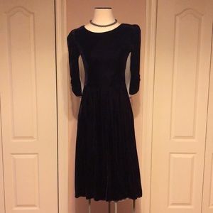 Vintage Purple Velvet Dress